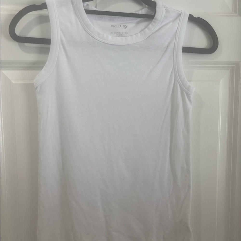 Rachel Zoe White Fitted Tank Top